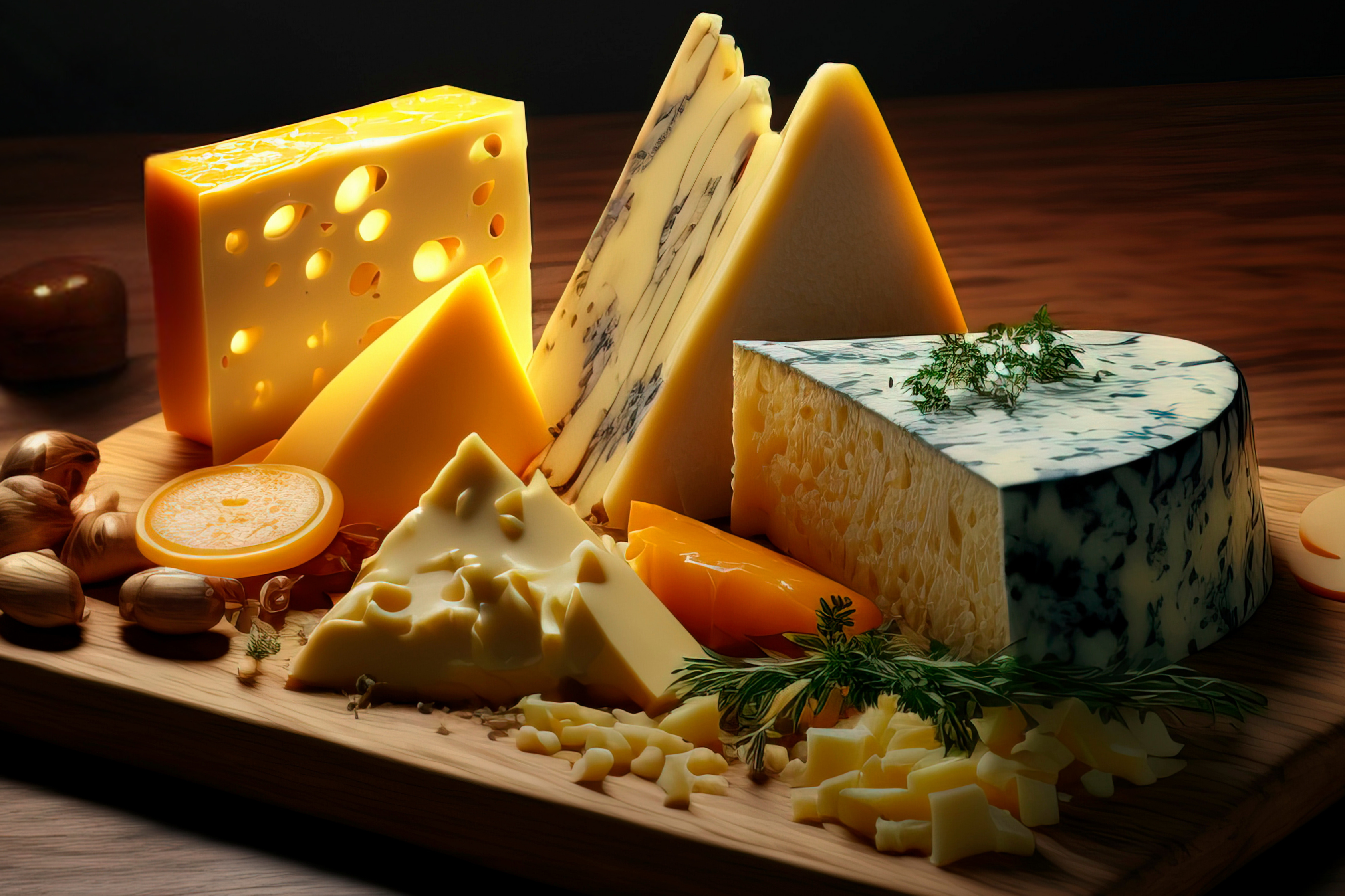 Verschiedene Käsesorten von Fisch Engert