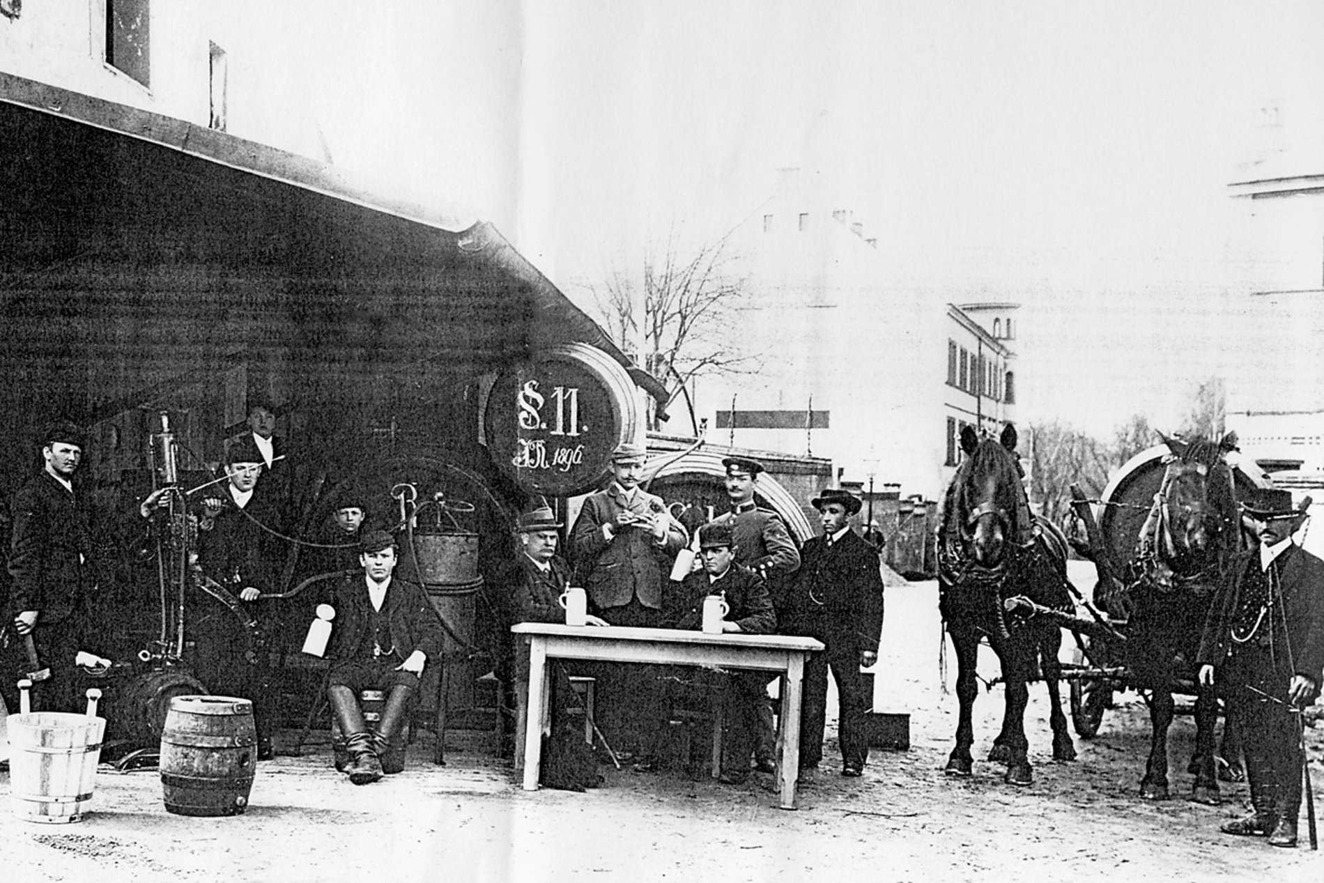 Braumeister und Brauknechte der Brauerei Schieferl um 1910