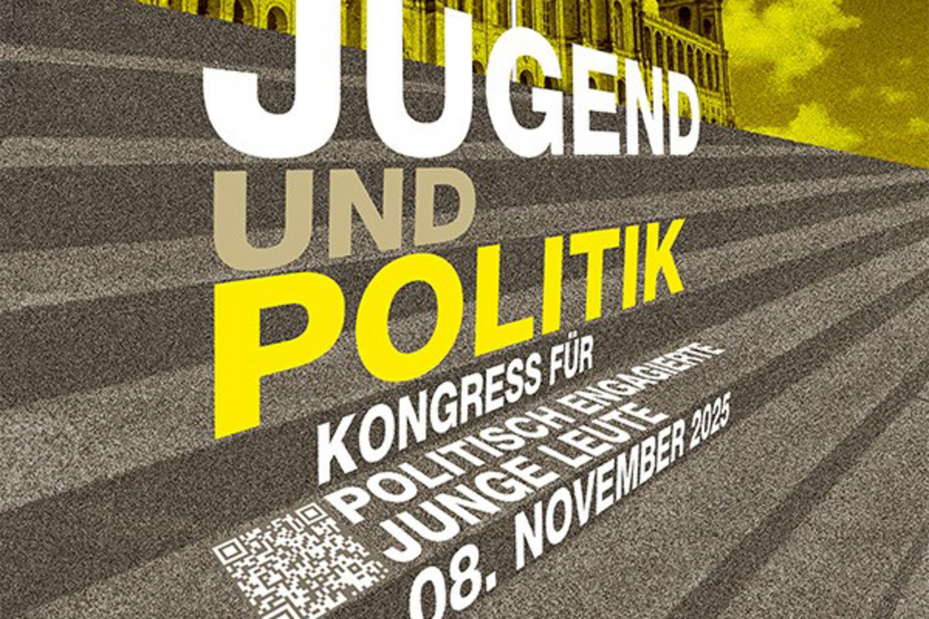 Das Foto zeigt das Veranstaltungsplakat für den Kongress „Jugend und Politik“ im Bayerischen Landtag